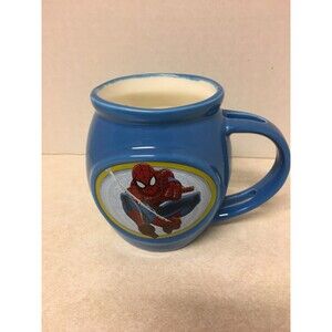 Marvel Spiderman Coffee Cup Mug  Blue 2013 16 oz
